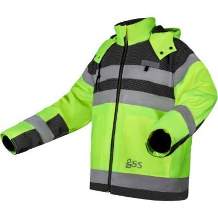 GSS SAFETY GSS Safety Class 3 Night Glow Sherpa Line Heavy Weight Sierra Jacket-MD 8515-MD
